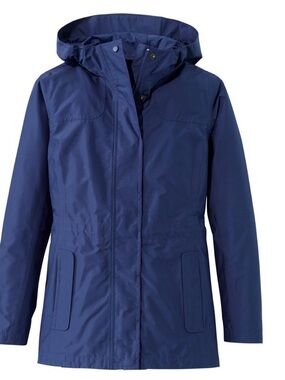 L.L. Bean Women's H2OFF Rain Jacket, Mesh-Lined | color: deep navy | size: L pet